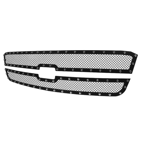 SPEC-D TUNING 03-06 Chevrolet Avalanche Grille Insert HBG-SIV0315BKSS2P-YH